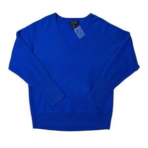 Tahari Women’s Sweater V-Neck 100% 2 Ply Cashmere Super Soft Size Large NWOT